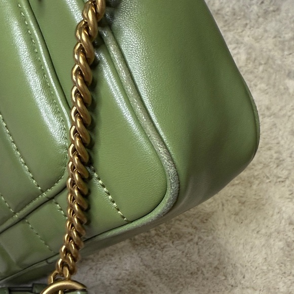 Tory Burch Olive Green Quilted Crossbody Bag - Picture 9 of 16